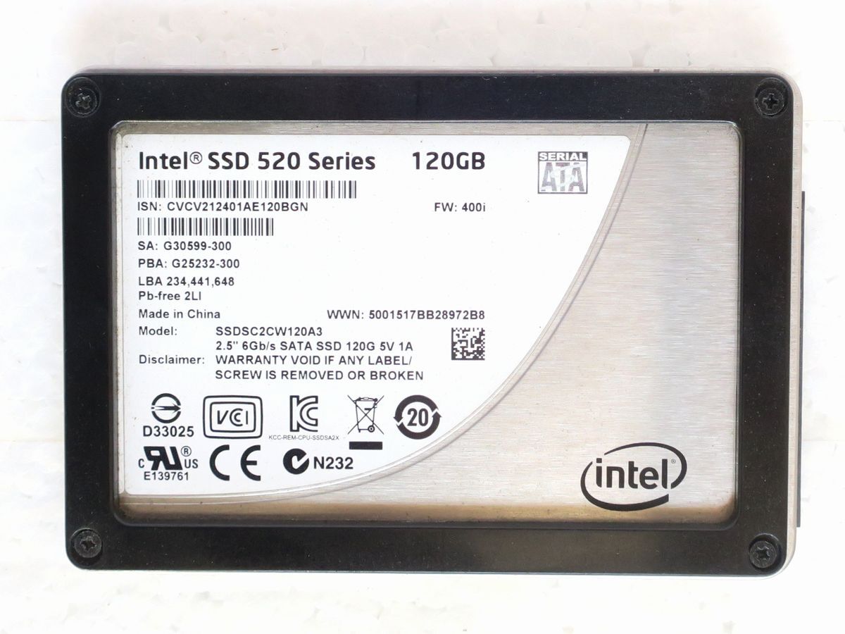 Intel 520 Series SSD( SSDSC2CW120A3) 120GB 2.5インチ SATA SSD■14拍卖