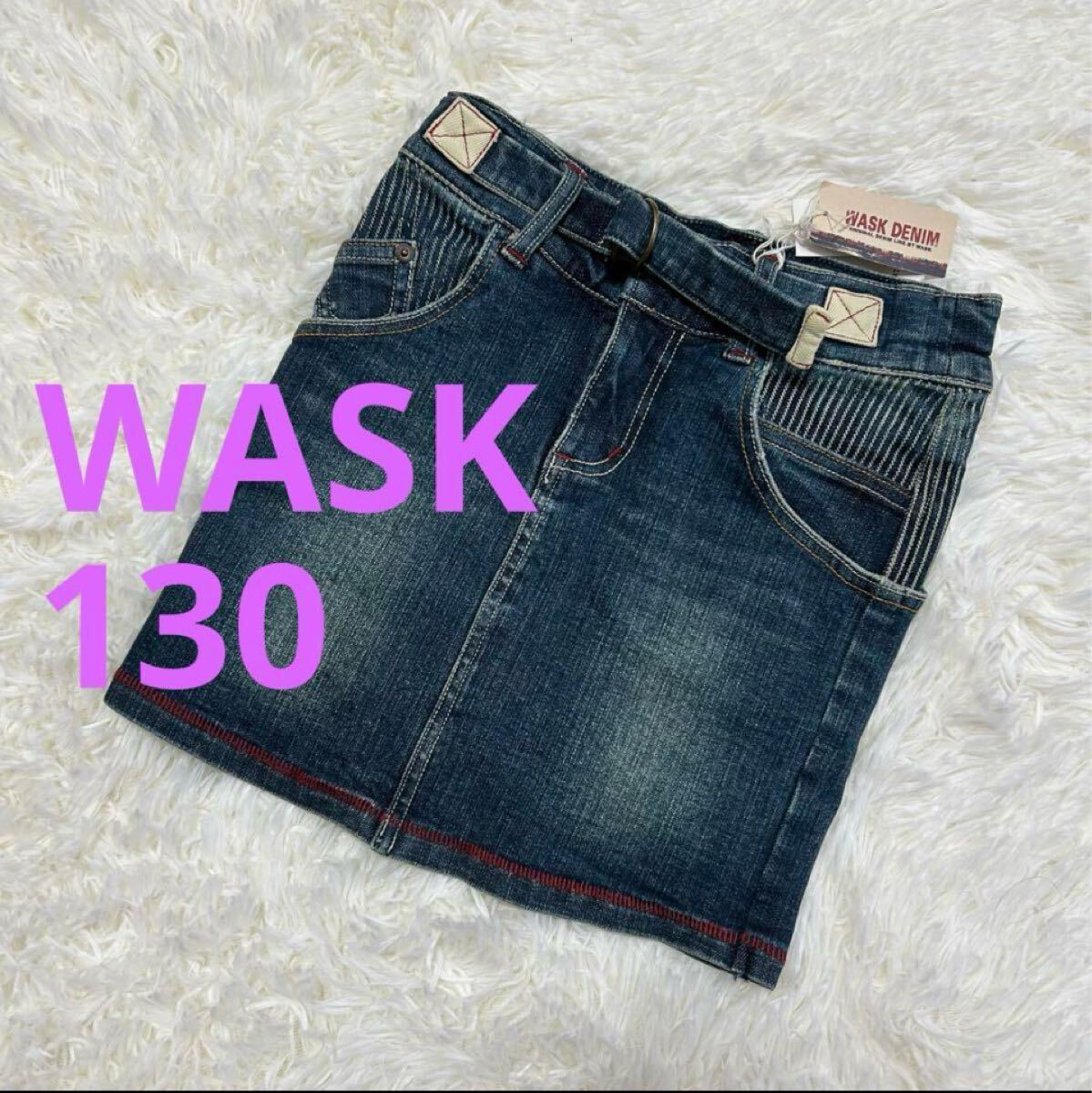 《新品》WASK ワスク、デニムスカート、130㎝ H拍卖