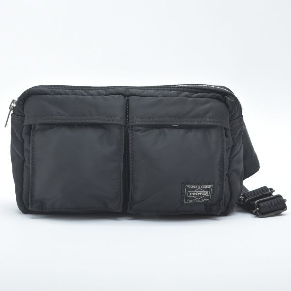 1円~ 新品同様 PORTER ポーター タンカー ウエストバッグ ボディバッグ ナイロン ブラック 金属 ショルダー 吉田カバン 鞄 /071015-11/k.f拍卖