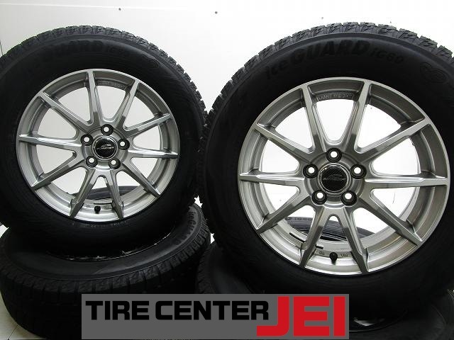 15インチ IG60 195/65R15 6J+45 100 プリウス バリ溝 中古スタッドレスタイヤホイール4本セット送料無料(SA15-4593)拍卖