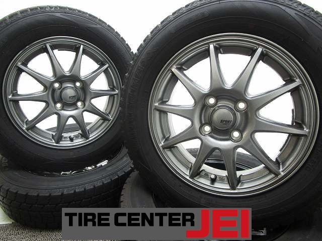 14インチ アイスナビ7 165/70R14 4.5J+45 100 タフト/デリカD2/ソリオ 中古タイヤアルミホイール【4本セット】 送料無料(SA14-4607)拍卖