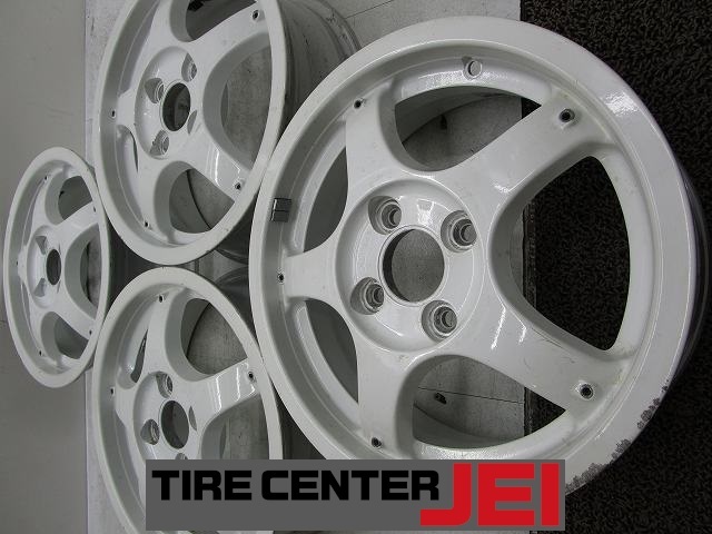 14インチ レイズ RAYS CAL CHOPPY 5J+45 100 軽自動車/コンパクトカー 中古アルミホイール【4本セット】送料無料(A14-5572)拍卖