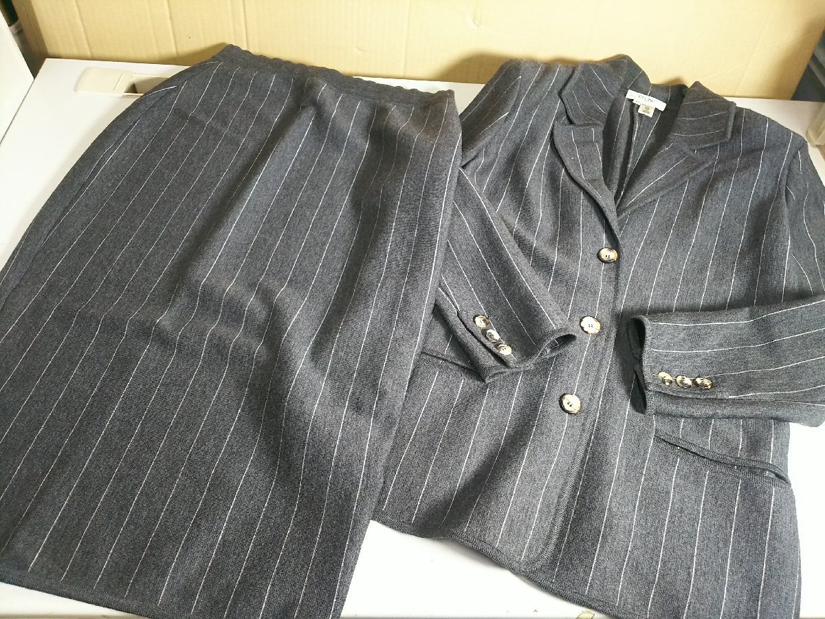 ★CELINE セリーヌ ニットスーツ タイトスカート サイズ42 (L) 中古品 #10Z2303a06拍卖