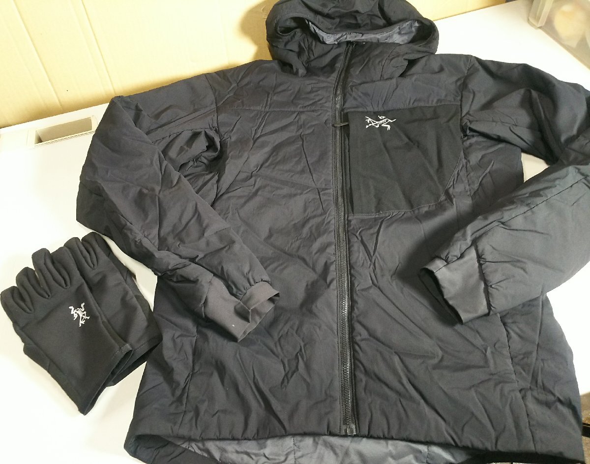 ★ARCTERYX アークテリクス プロトンLTフーディー サイズS/P メンズ・グローブ M/M 防寒 ブラック 中古品 #10Z2302a06拍卖
