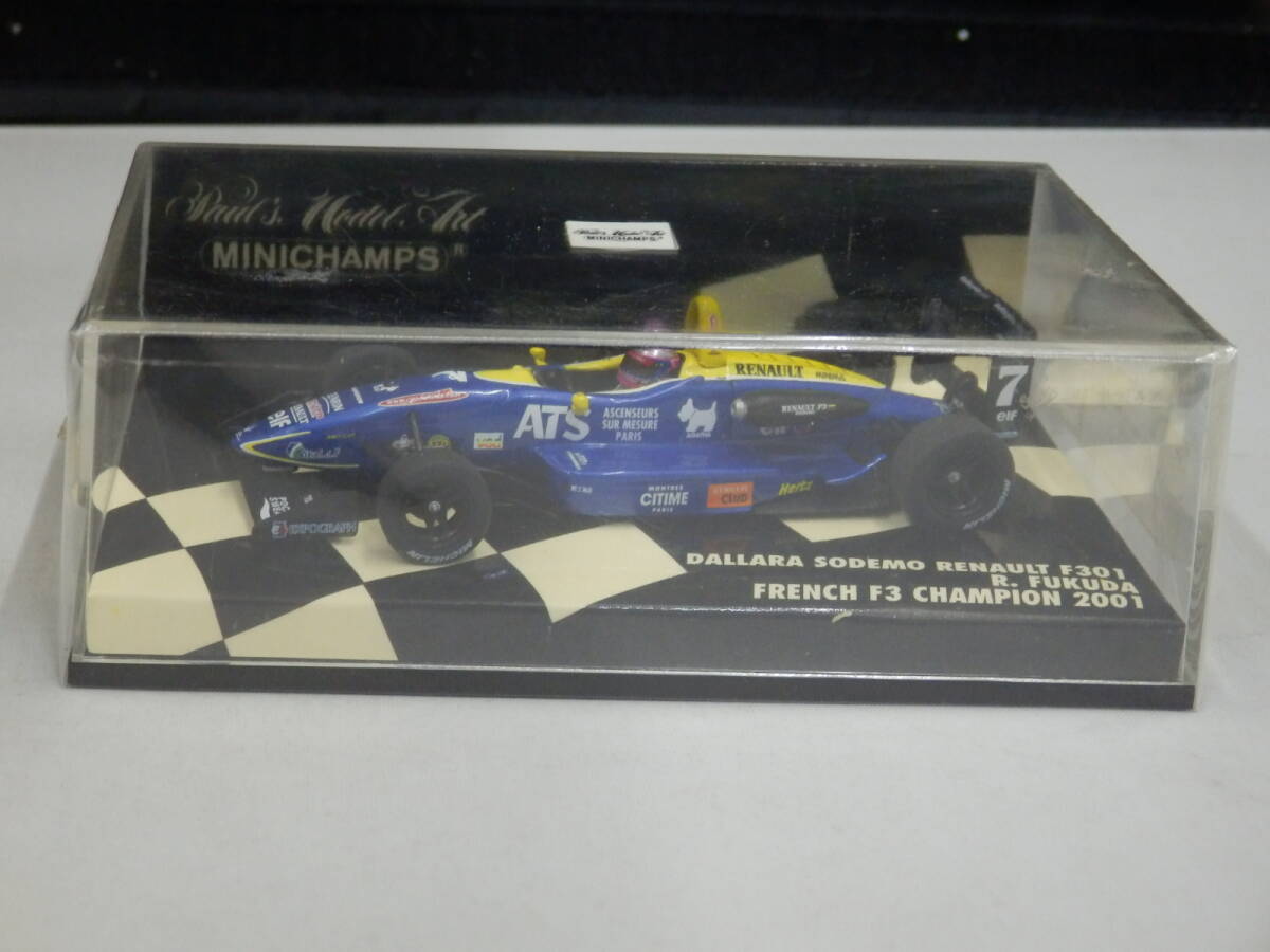 400 010307 ミニチャンプス ダラーラ 福田 MINICHAMPS DALLARA SODEMO RENAULT F301 R.Fukuda FRENCE F3 Champion 2001 1/43拍卖
