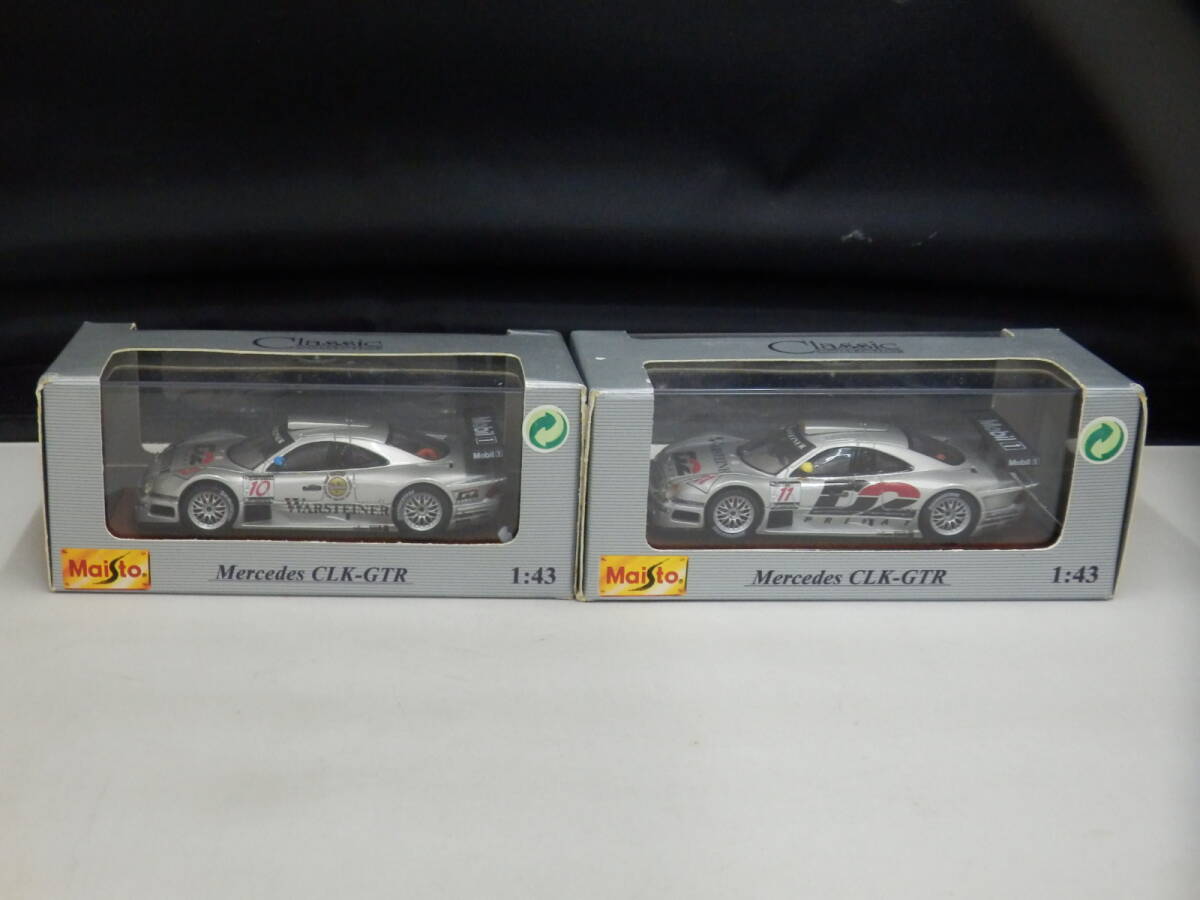 31504 マイスト メルセデス CLK-GTR 2台セット 1/43 MAISTO MERCEDES 拍卖