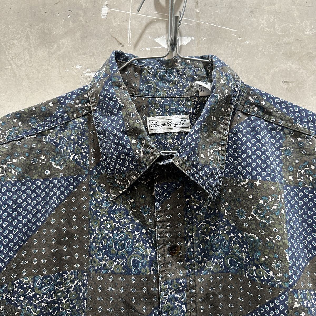 US古着 ビーグルボーイ ペイズリー 柄シャツ 長袖 BUGLE BOY拍卖