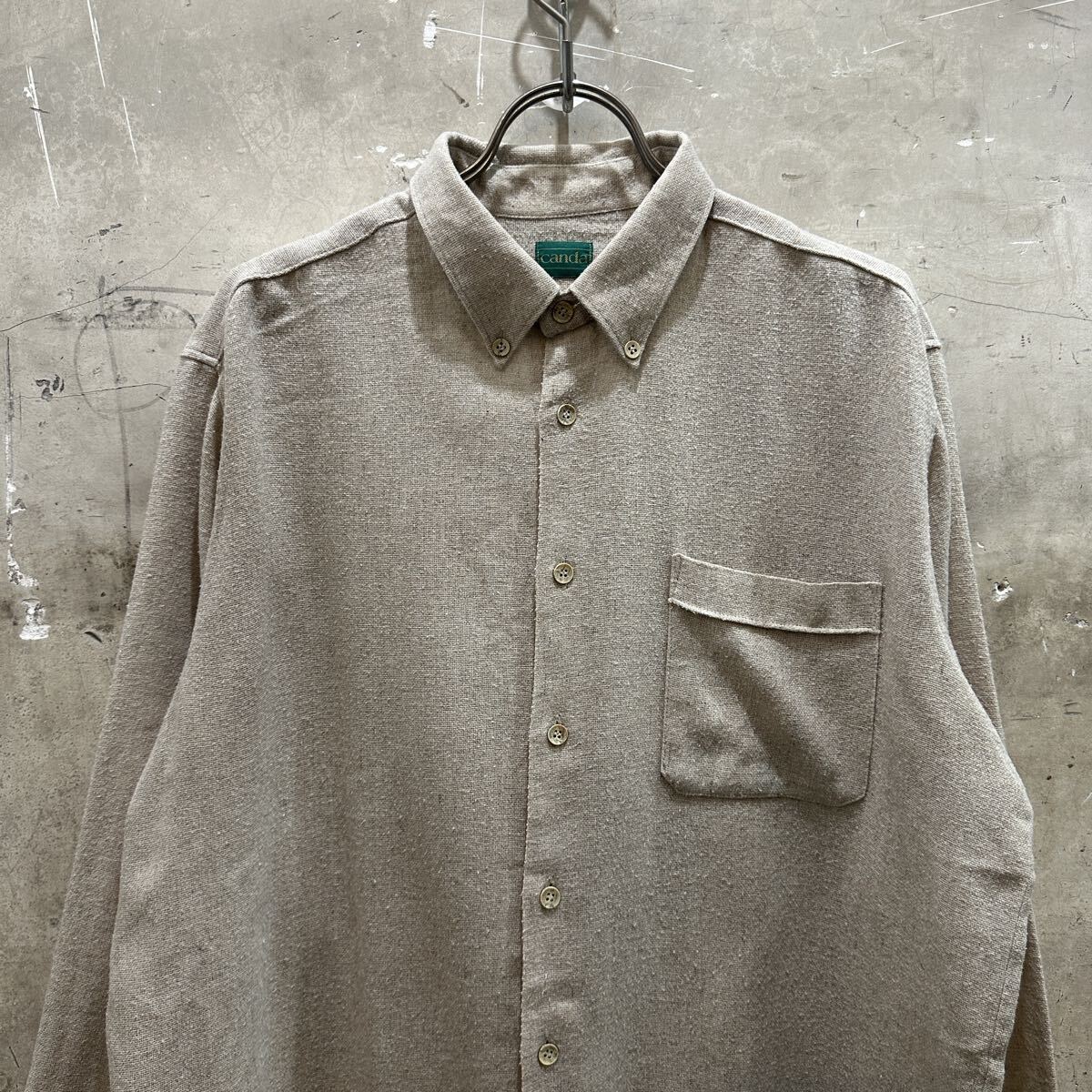 US古着CANDA ウールシャツ 長袖BD拍卖