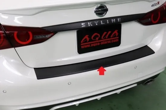 《スカイラインV37》【30%OFF】スカイラインV37 リアバンパー傷防止シート(ピアノブラックシート)拍卖