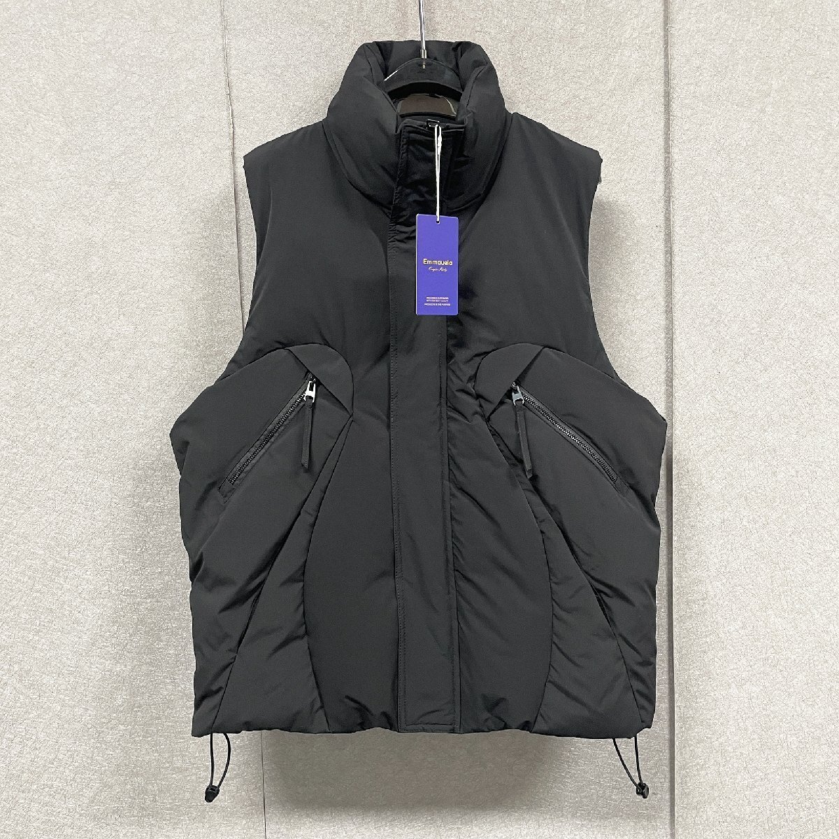 高級・ダウンベスト 定価8万◆Emmauela・イタリア・ミラノ発◆ダックダウン90% 防寒 軽量 立ち襟 おしゃれ アウター 秋冬 通勤 XL/50拍卖