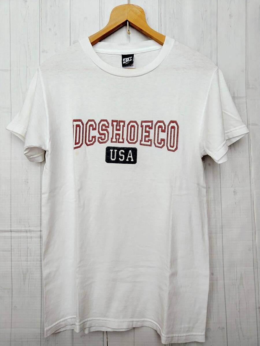 古着 90s DC SHOECO Tシャツ 半袖 S 白 USA製 ヴィンテージ DCシューズ ブランド アメリカ メンズ ディーシー 拍卖