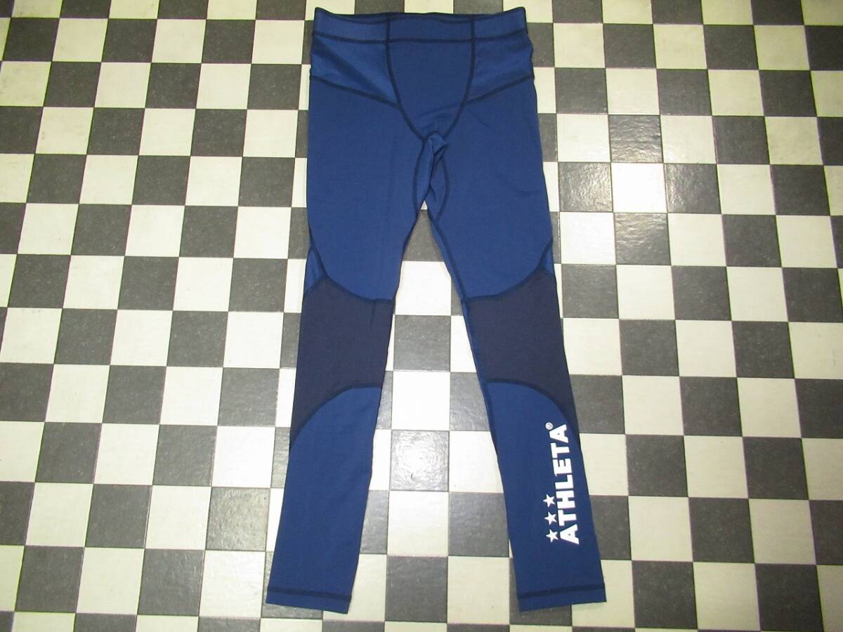 ★ATHLETA/アスレタ★良品 M インナーロングパンツ ネイビー レギンス.タイツ拍卖