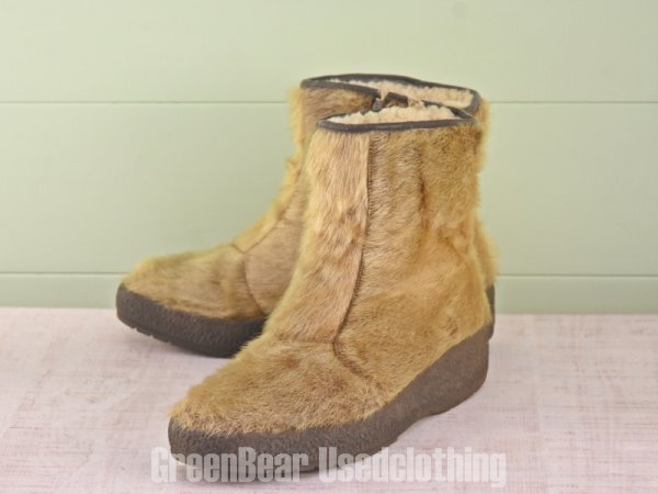 D044 ビンテージ エスキモーブーツ アザラシ毛 メンズ 8 26cm拍卖