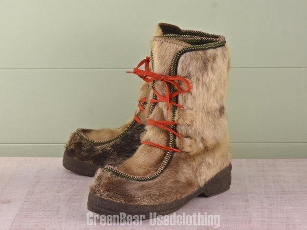 E057 ノルウェー製 Finbul ビンテージ エスキモーブーツ アザラシ毛 メンズ 43 26.5cm 拍卖