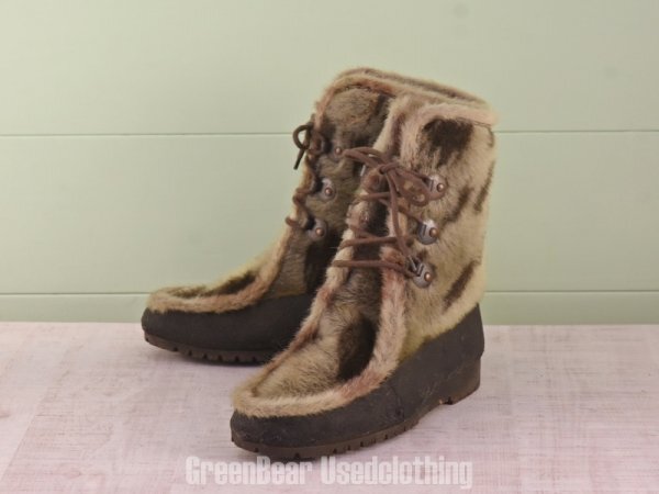 E064 ビンテージ エスキモーブーツ アザラシ毛 メンズ 41 25.5cm 拍卖