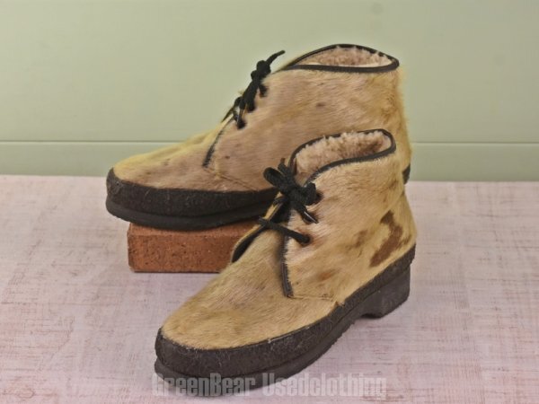 E092 ビンテージ エスキモーブーツ アザラシ毛 レディース 23cmくらい拍卖