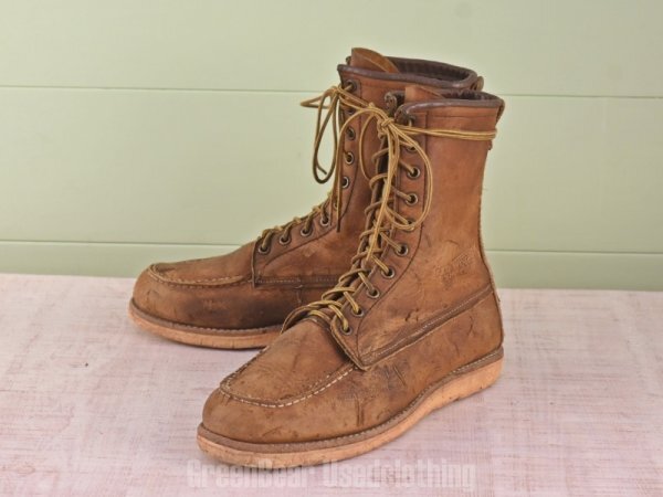 E096 USA製 RED WING ビンテージ ワークブーツ 茶 メンズ 8D 26cm拍卖