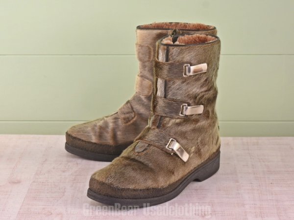 E097 ビンテージ エスキモーブーツ アザラシ毛 メンズ 27cmくらい拍卖