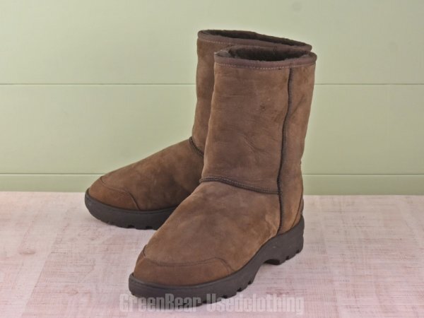 E107 オーストラリア製 Merino Australian UGG ムートンブーツ 茶 メンズ 11W 29cm拍卖