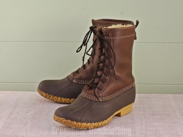 E145 USA製 L.L.Bean ビーンブーツ インナーボア 茶 メンズ 27~27.5cmくらい拍卖
