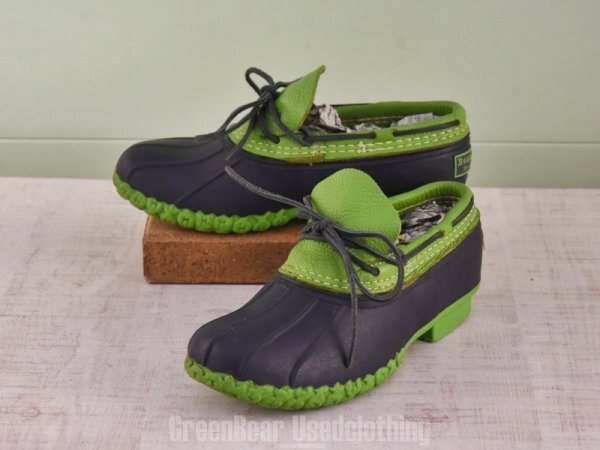 E168 USA製 L.L.Bean ビーンブーツ ミドリ レディース 7M 25cm拍卖