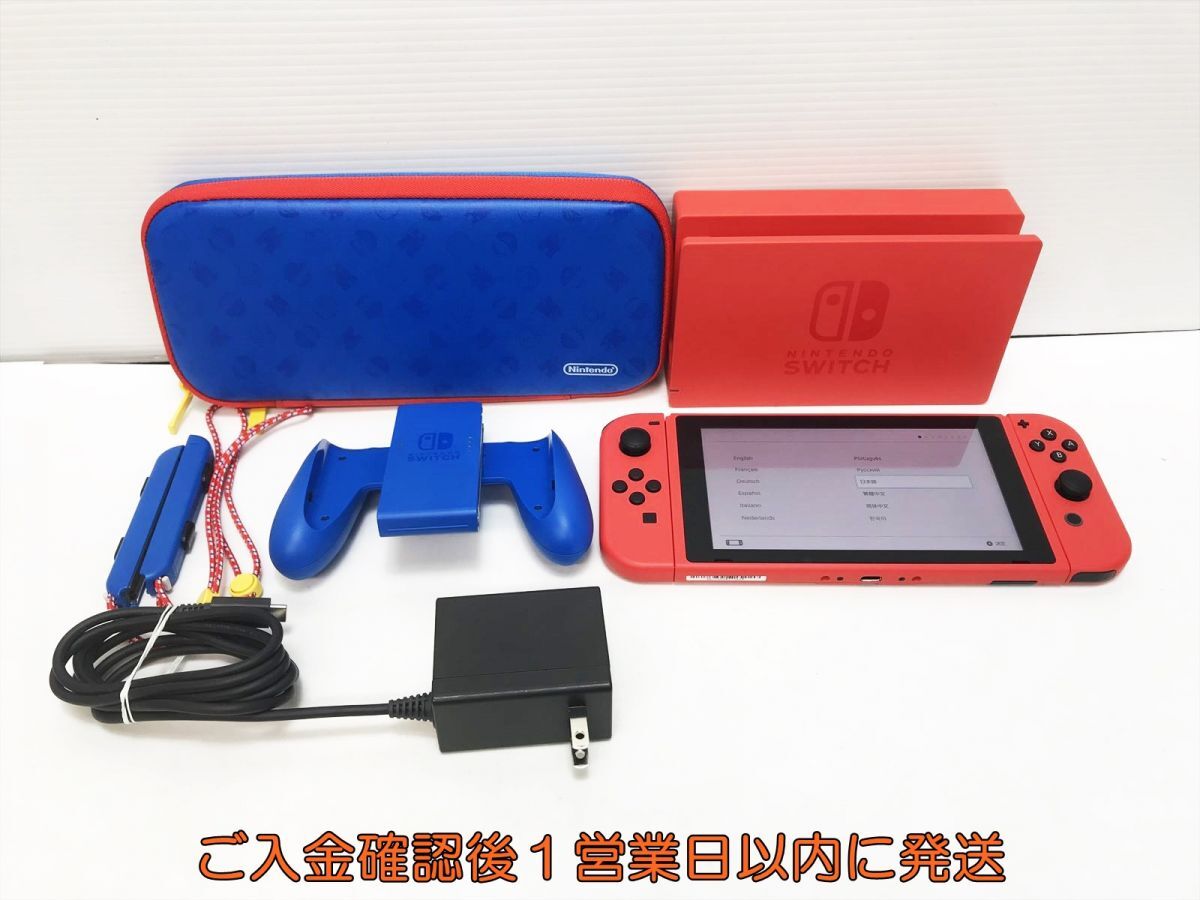 【1円】任天堂 新モデル Nintendo Switch 本体 セット マリオレッド/ブルー スイッチ 初期化/動作確認済 見えるもののみ K05-196yk/F3拍卖
