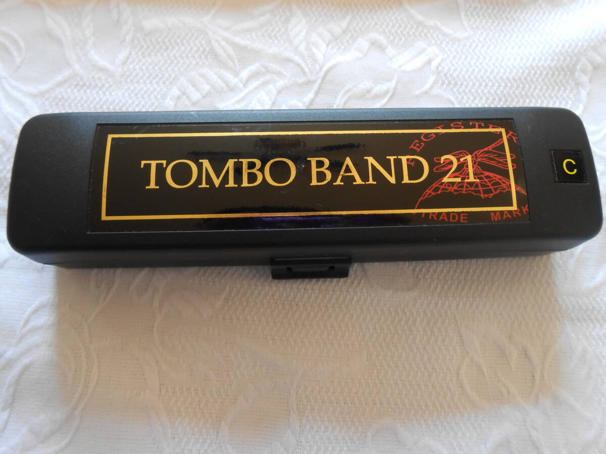 TOMBO BAND 21 トンボ ハーモニカ 複音ハーモニカ C調21穴  ケース付き拍卖