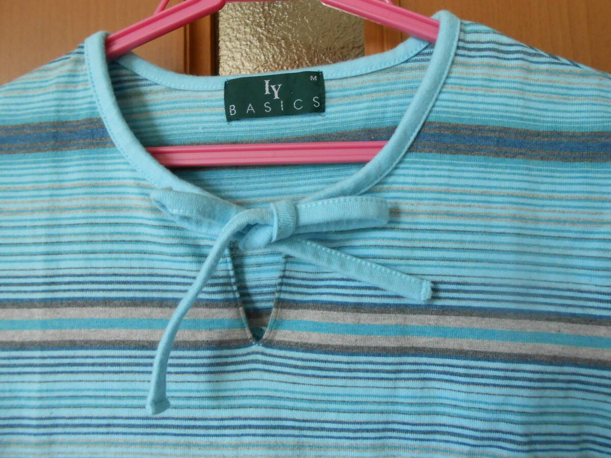 IY BASICS レディース 長袖カットソー ボーダー サイズM拍卖