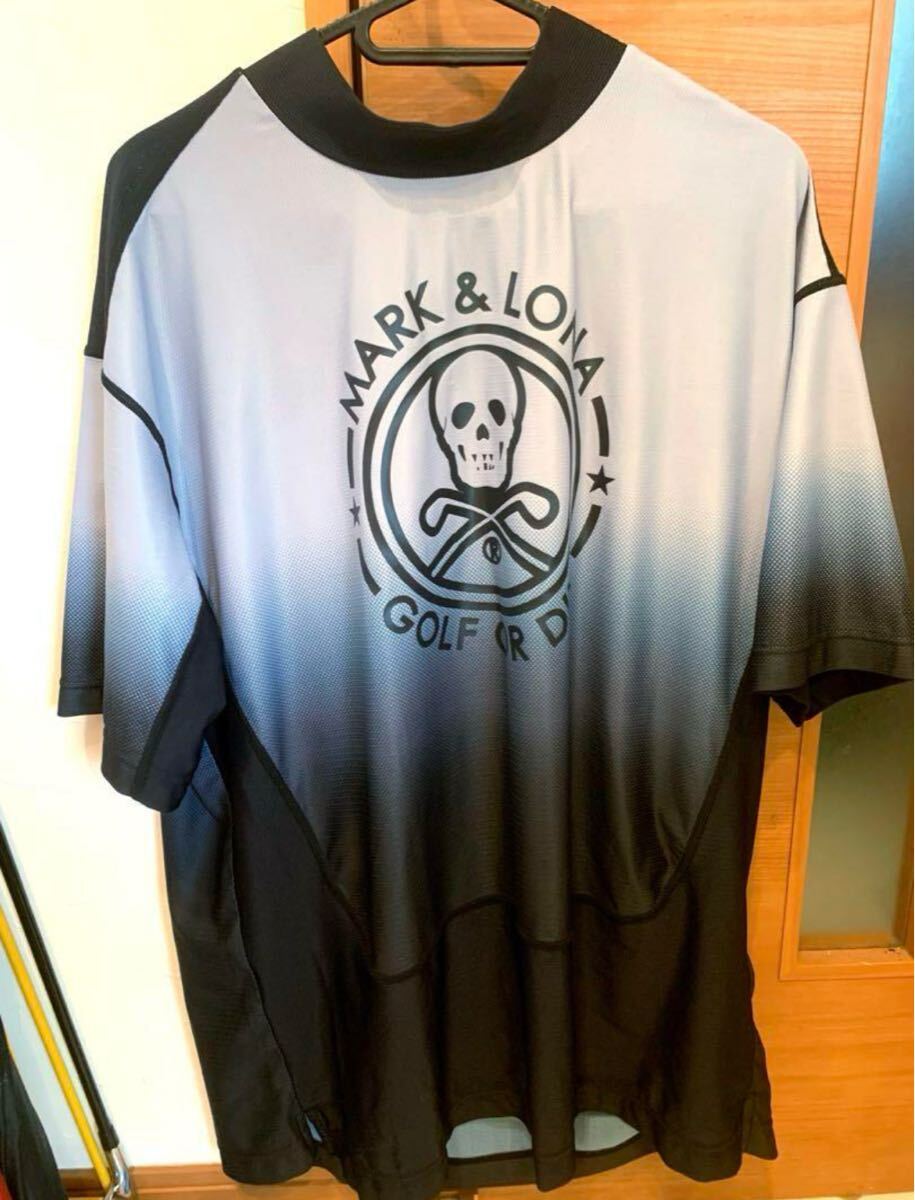 送料無料 ほぼ新品 即完売 マークアンドロナ MARK&LONA グラデーション モックネックシャツ 50拍卖