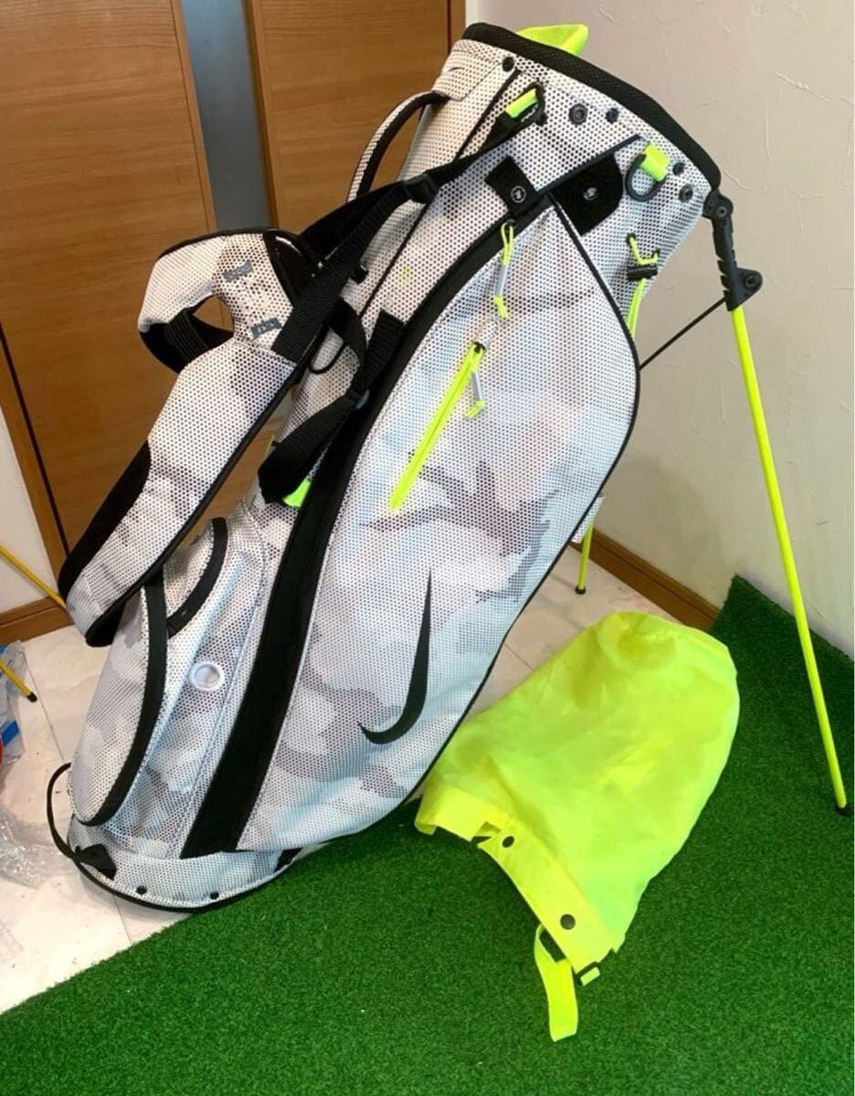 送料無料 希少 即完売品 ナイキ NIKE 迷彩 カモ スタンド キャディバッグ 軽量拍卖