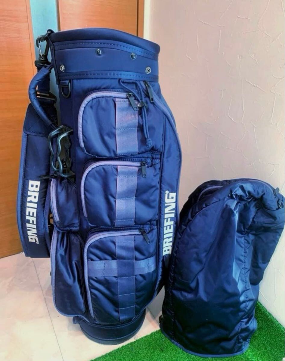 送料無料 ブリーフィング キャディバッグ CR-6 ネイビー 軽量 カートバッグ 拍卖