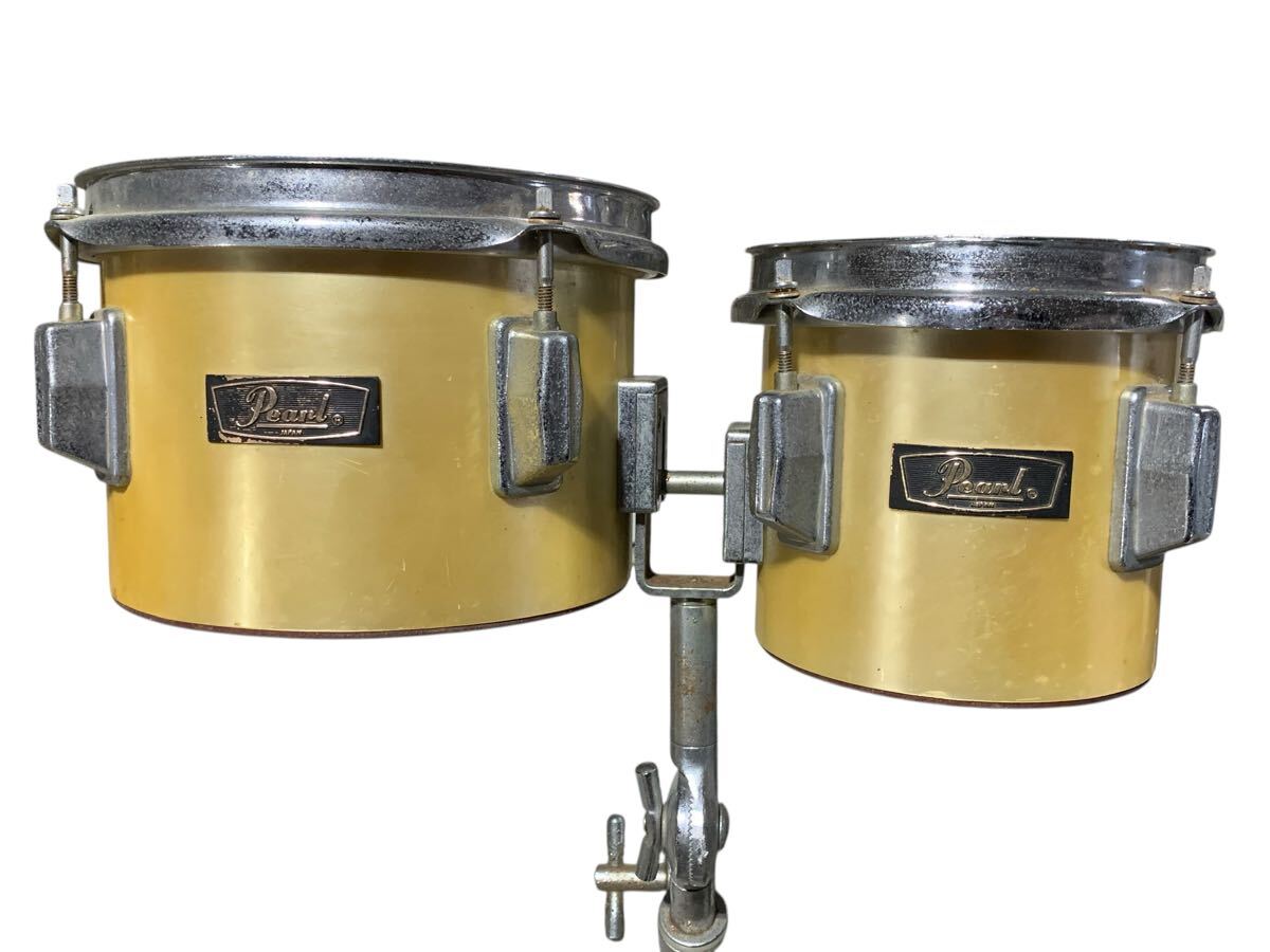 国産 Vintage Pearl メロタム 6インチ 8インチ パール メロディックタム サテンパール 日本製 セット タム スタンド付き拍卖