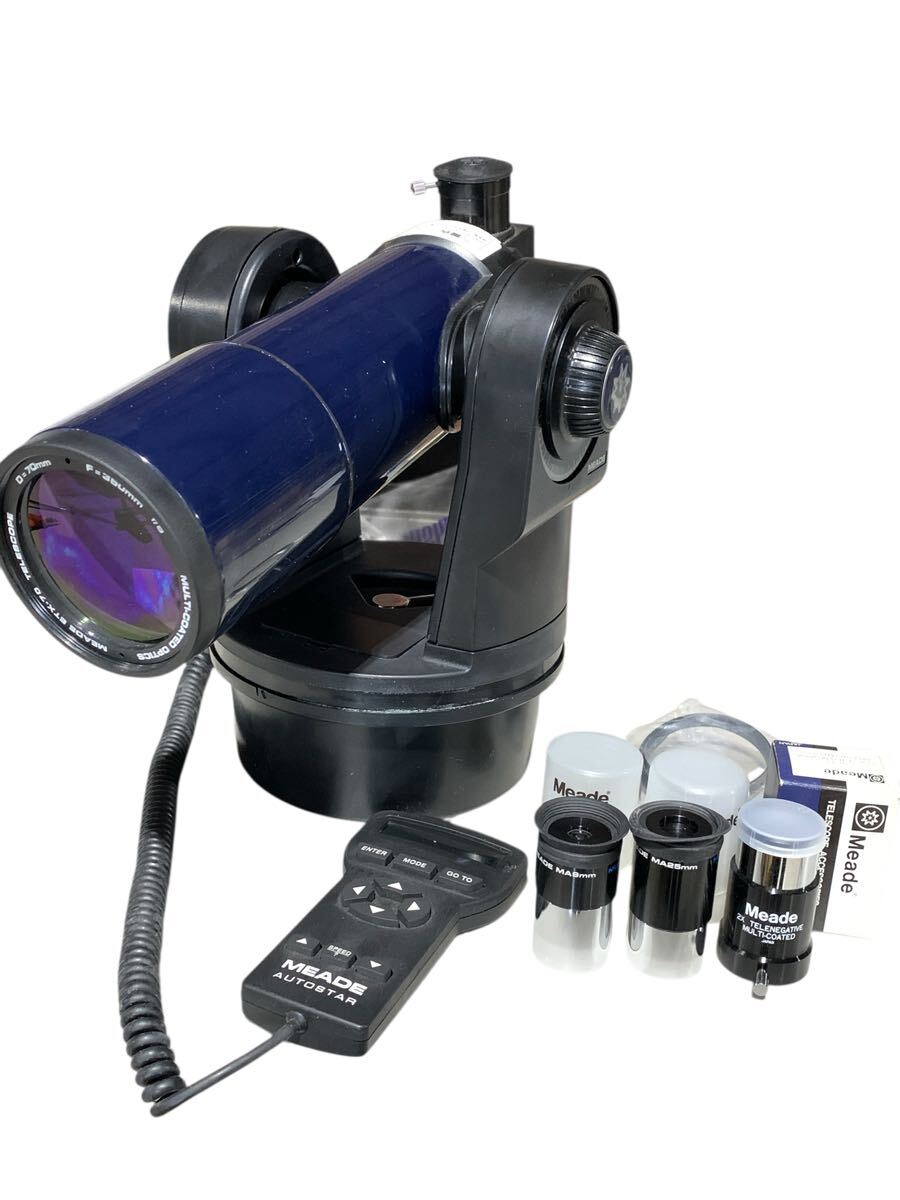 1円〜 etx-70at レンズ 9mm 25mm 天体望遠鏡 MEADE ミード F Meade D 天体観測 趣味 セット 通電OK ジャンク品 現状品 拍卖