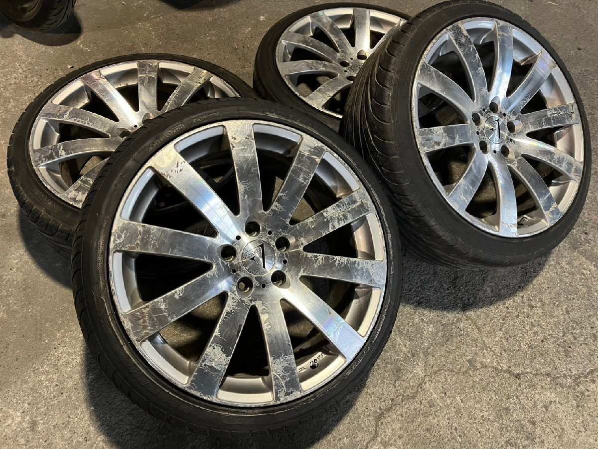 □ リペアに! VENERDI ヴェネルディ 19インチ 19×8J 5H PCD114.3 ET45 ナンカン 225/40R19 アルミホイール 札幌 丘 T-2623 ★拍卖