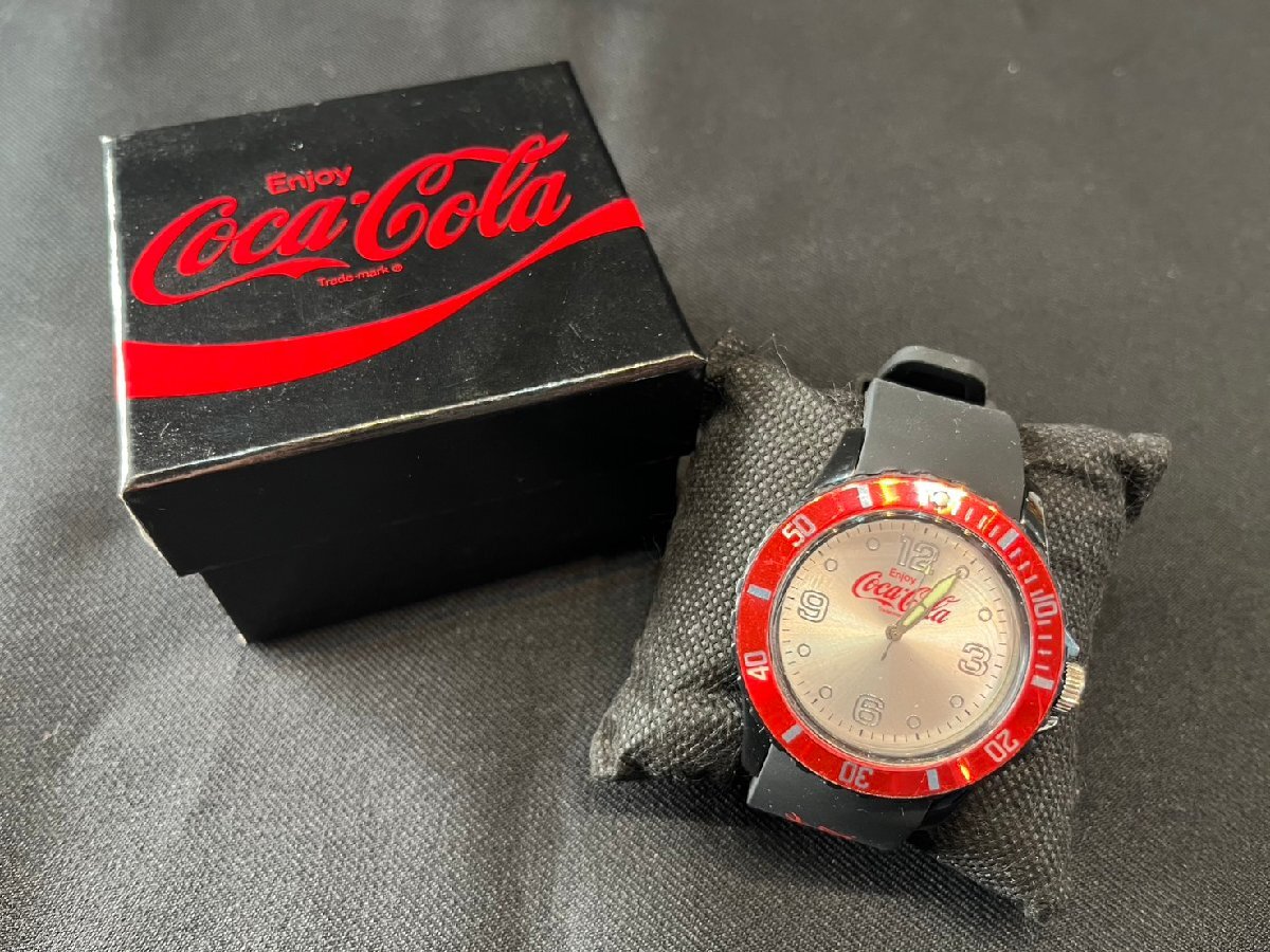 ★動作OK! レア! ヴィンテージ! Coca-Cola コカ・コーラ アナログ 腕時計 シリコンウォッチ コレクターズアイテム拍卖