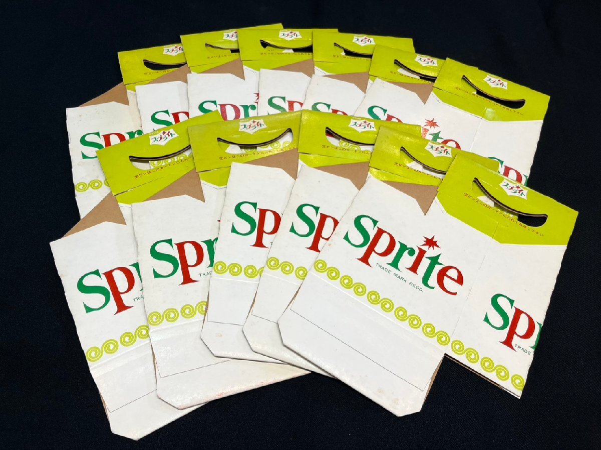 ★レア! レトロ! ヴィンテージ! 未組み立て品! Coca-Cola コカ・コーラ スプライト 瓶用ケース カートンボックス 紙ケース 合計11枚セット拍卖