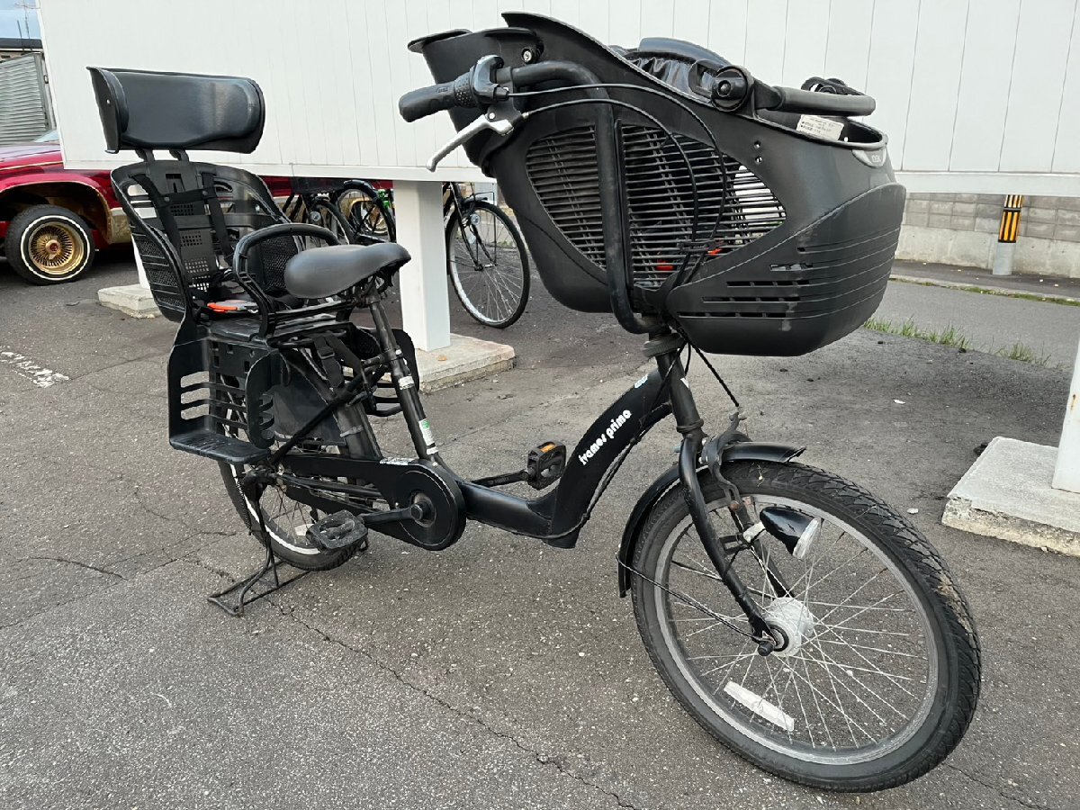 ★ivamos prima 20インチ 内装3段変速 子供乗せ自転車 OGK チャイルドシート付 前後乗せ用 子乗せ自転車 ハンドルロック付拍卖
