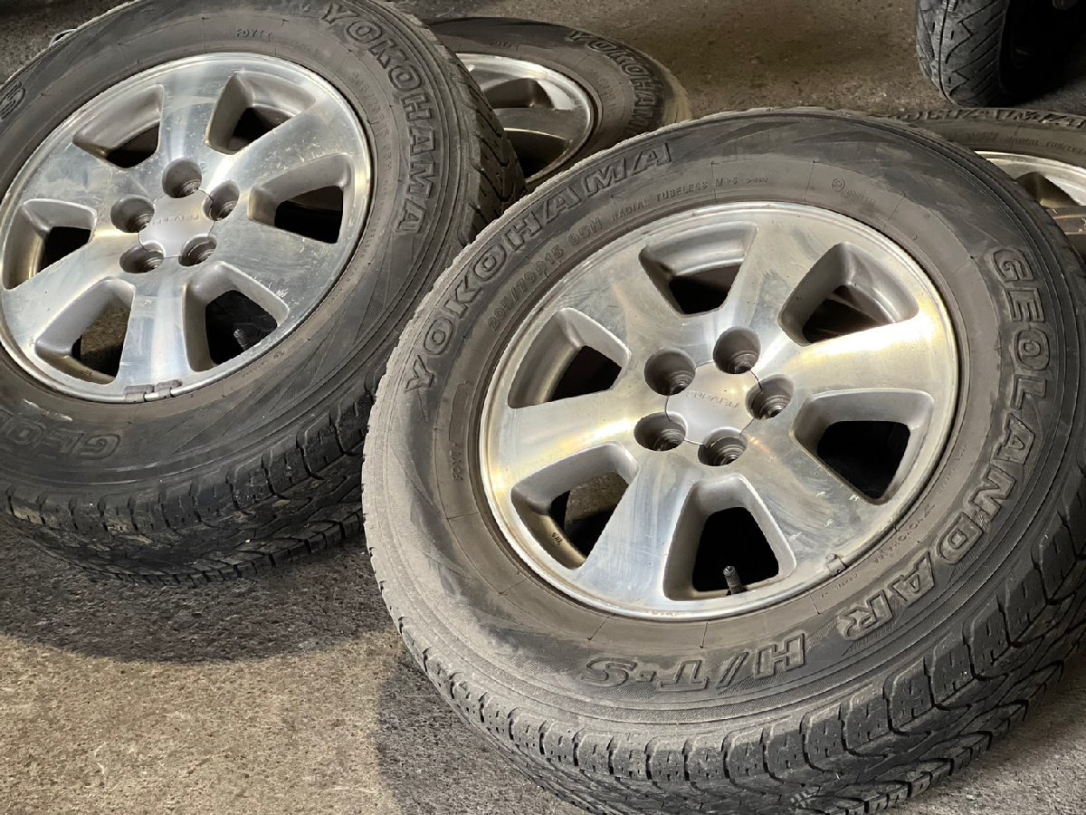 □ スバル FORESTER フォレスターSF 純正 15インチホイール 5-100 6J OFFSET48 ジオランダー H/T-S 205/70R15 タイヤ 札幌 丘 T-2680 ★拍卖
