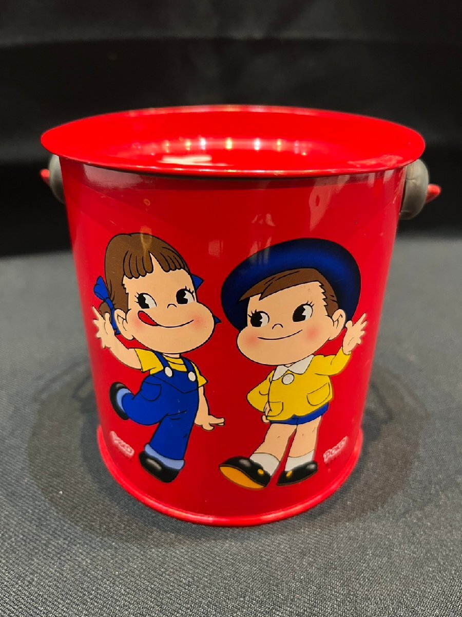 ★レア! 昭和レトロ! ヴィンテージ! 不二家 フジヤ PEKO ペコちゃん ポコちゃん ミニバケツ缶 ブリキ缶 サイズ(約)直径10×H11㎝ 西-C拍卖