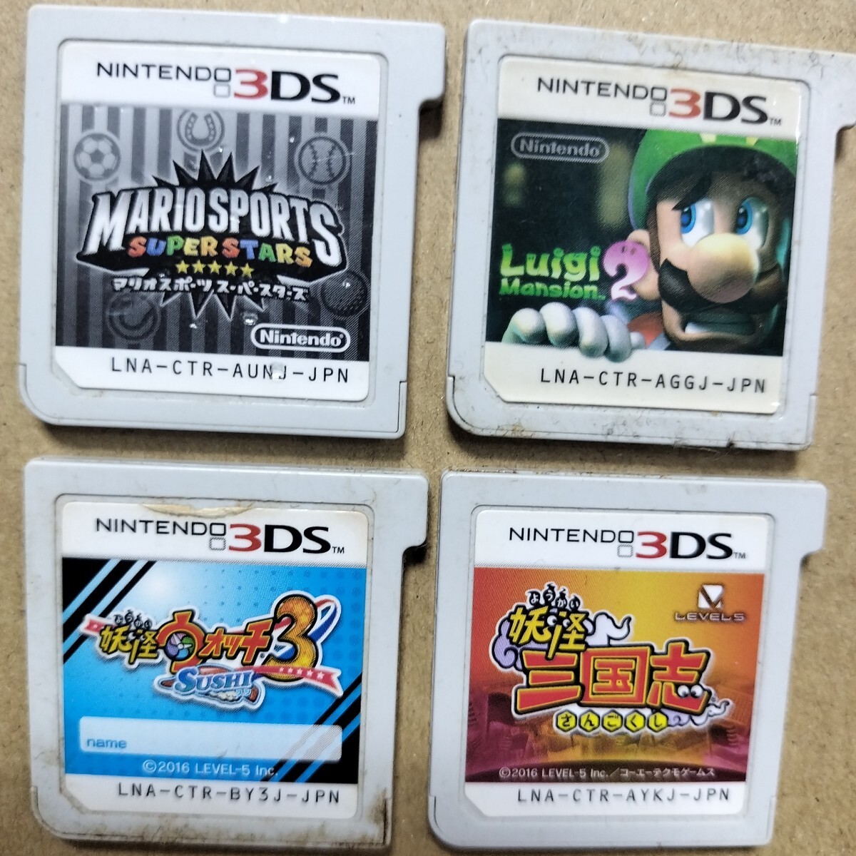 4本セット 任天堂 Nintendo 3DS ソフト 妖怪ウォッチ3 SUSHI マリオスポーツ スーパースターズ ルイージマンション2 妖怪三国志拍卖
