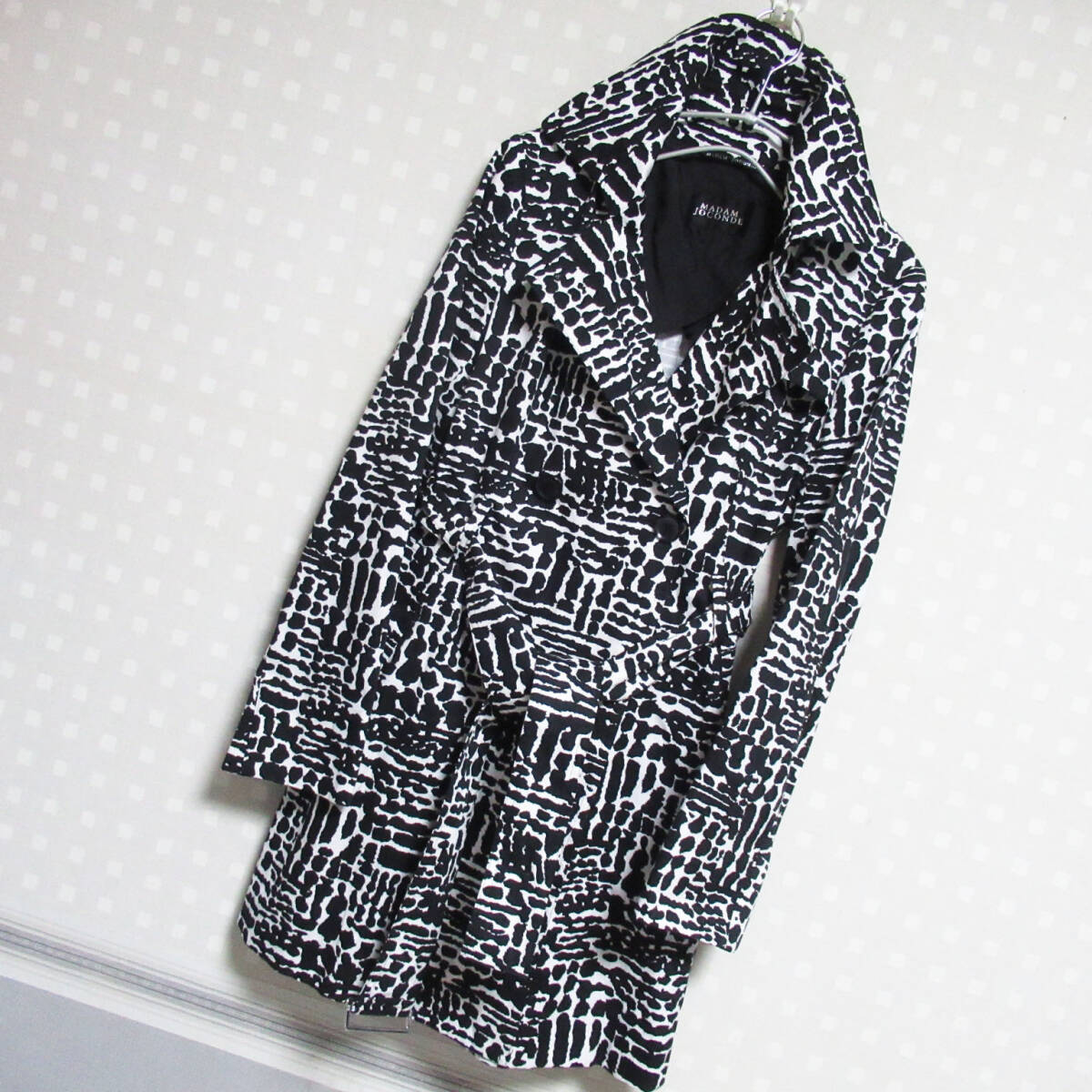 D9★新品同様★マダムジョコンダ★デザインプリント トレンチコート40★×拍卖