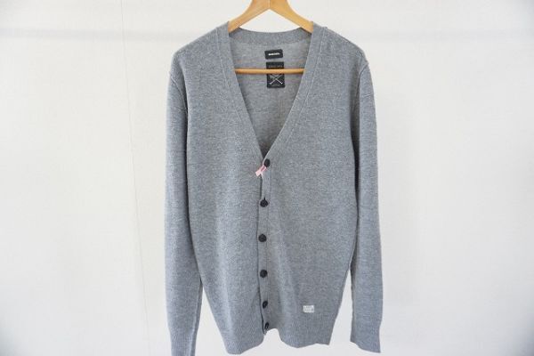 【即決】DIESEL ディーゼル メンズ カーディガン ウール ナイロン グレー系 サイズ:M【894735】拍卖