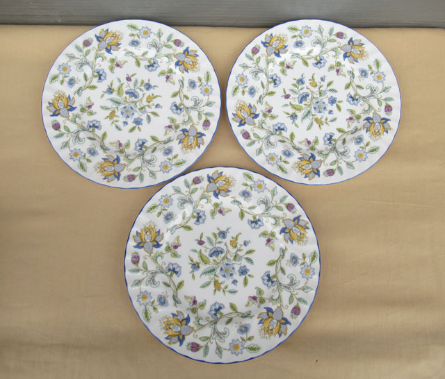 ■ミントン ハドンホール ブルー プレート 20cm 3客■午-07拍卖