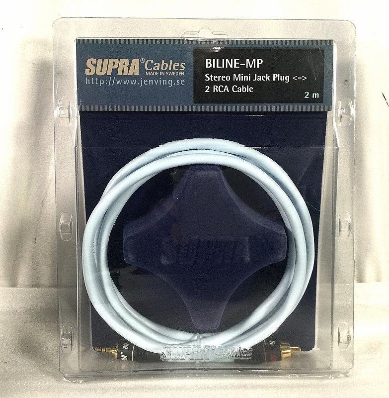 【中古品】 スープラ / SUPRA 高音質ステレオミニーRCAオーディオケーブル BILINE-MP/2.0 30019381拍卖