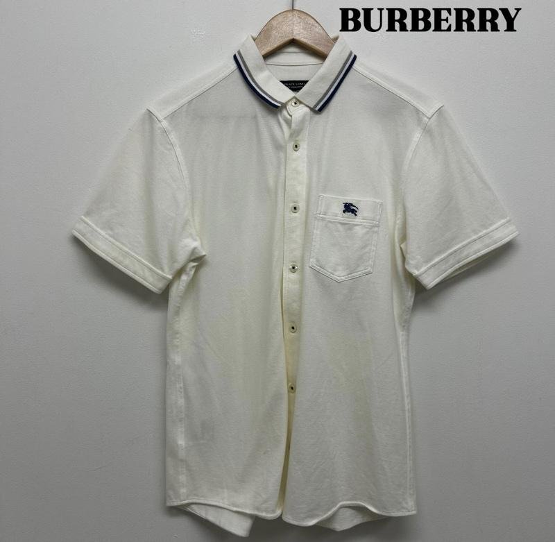 バーバリーブラックレーベル BURBERRY BLACK LABEL ホワイトシャツ スタンドカラー 2拍卖