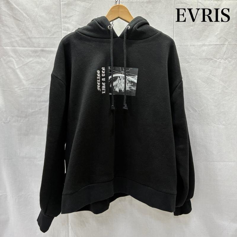 エヴリス グラフィックデザイン BIG HOODIE ベルトデザイン black FREE FREE拍卖