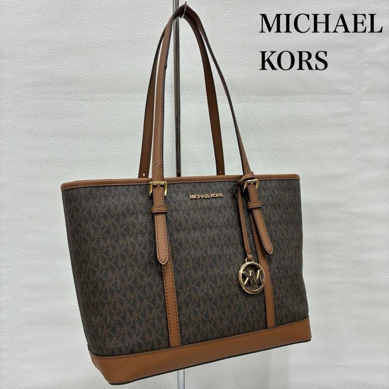 マイケルコース JET SET TRAVEL ジップ トートバッグ A4収納 肩掛け ゴールド金具 -拍卖