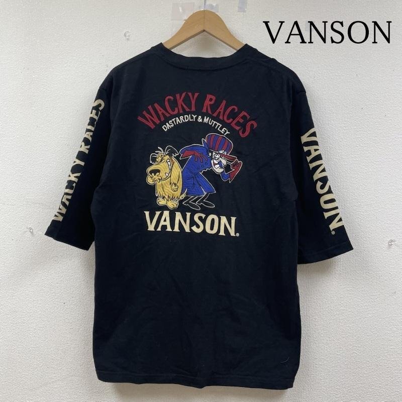 ヴァンソン 五分袖 Tシャツ Shirt チキチキマシン猛レース WACKY RACES バックプリント 刺繍 ロゴ L拍卖