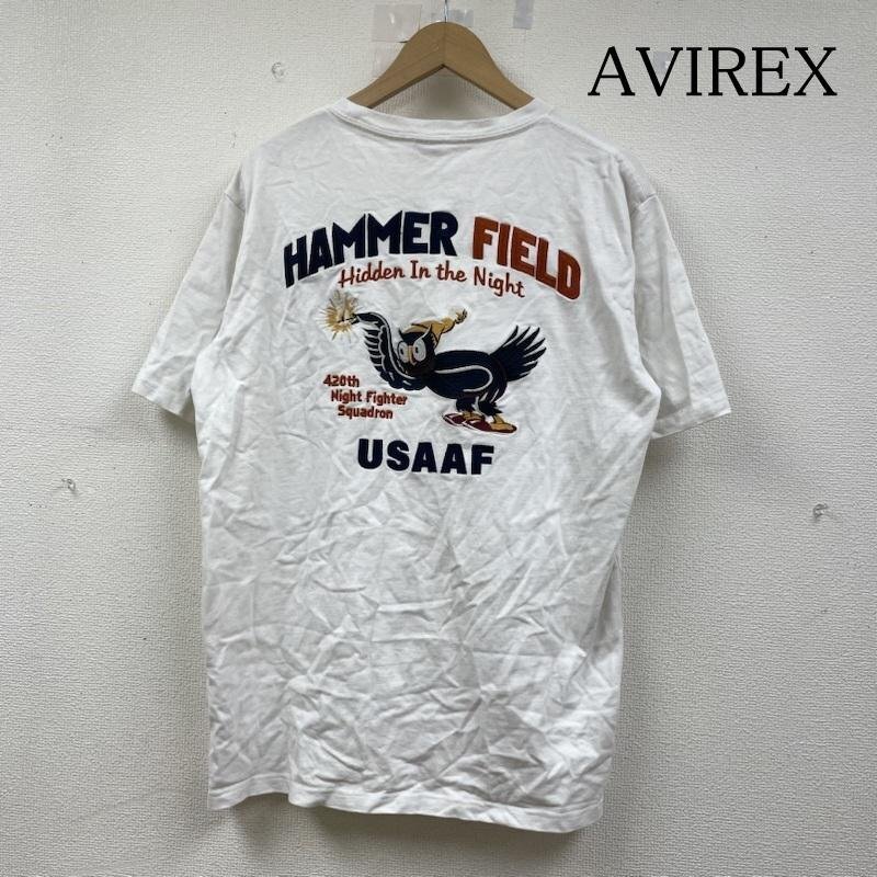 アヴィレックス 6103392 半袖 Tシャツ ハンマーフィールド クルーネック 刺繍 エンブレム XL拍卖