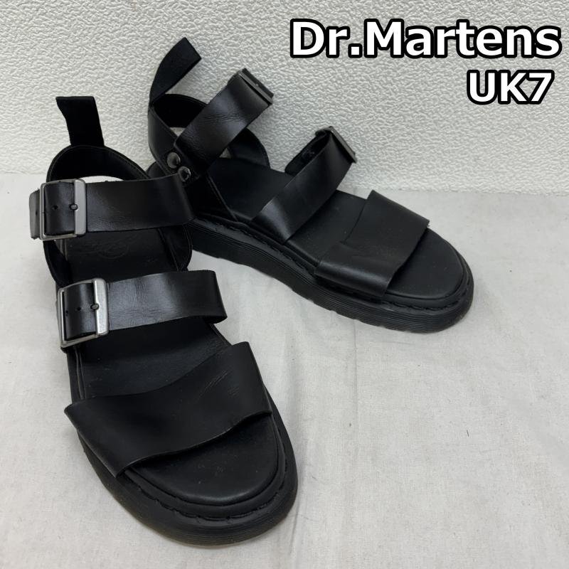 ドクターマーチン GRYPHON グリフォン STRAP SANDAL レザー ベルト ストラップ サンダル 黒 ブラック UK:7拍卖